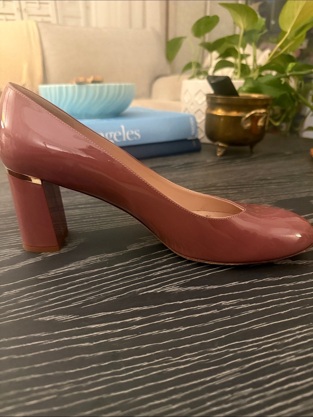 Kate Spade New York Vero Cucio Dusty Pink Rounded Toe 3” Block Heels Pumps Sz 11 - Picture 6 of 13